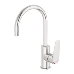 GalvinAssist® CP Lead Safe™ Gooseneck Sink Mixer with Short Paddle Handle