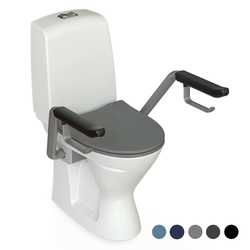 Ifo Spira 6261 Toilet with Pressalit Double Flap Seat, Support Arms & Nurse Call LH