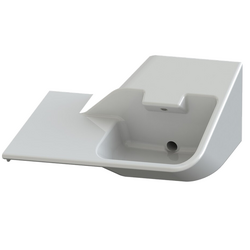 Wallgate Anti-Lig, Anti-Vandal S/Surface Front Fixed Basin with LH Shelf Integral Outlet 0TH